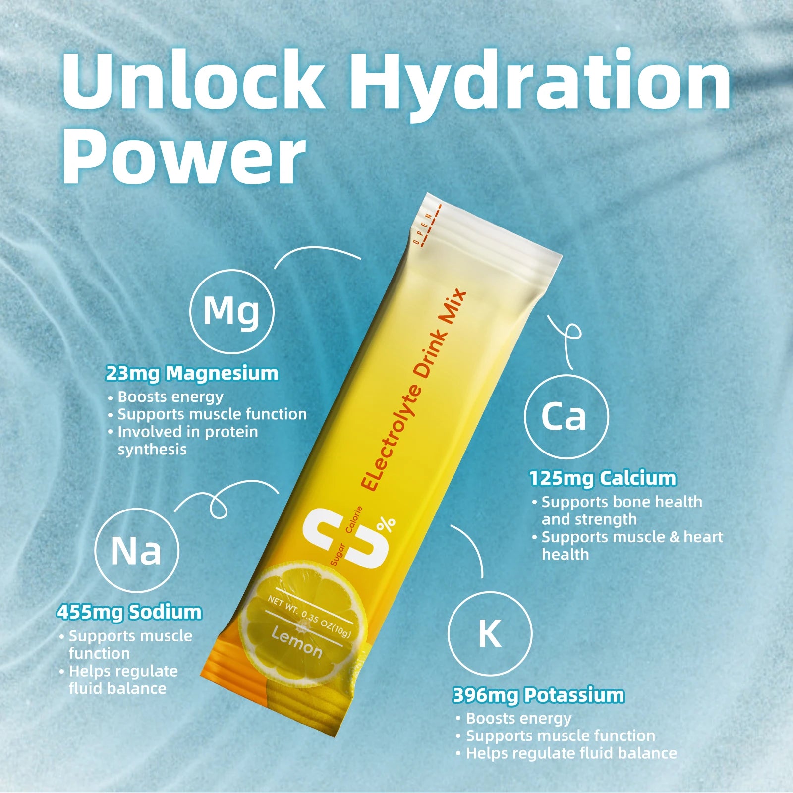 Electrolyte Powder Sugar Free & 0 Calories Mixture Electrolyte Drinks Quickly Hydrate Provide Endurance & Energy Support Non GMO Oasis Select