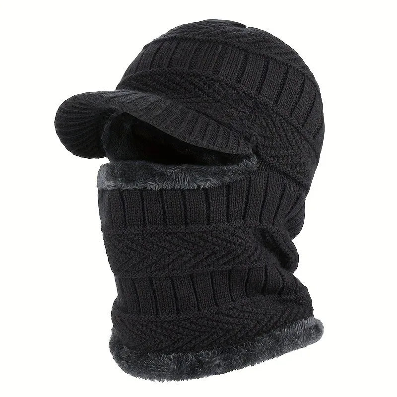 1pc Men's Thermal Fleece-Lined Ski Hat, Ear Flap Cap for Winter Cycling, Outdoor Sports Warm Beanie, Perfect for Christmas Oasis Select