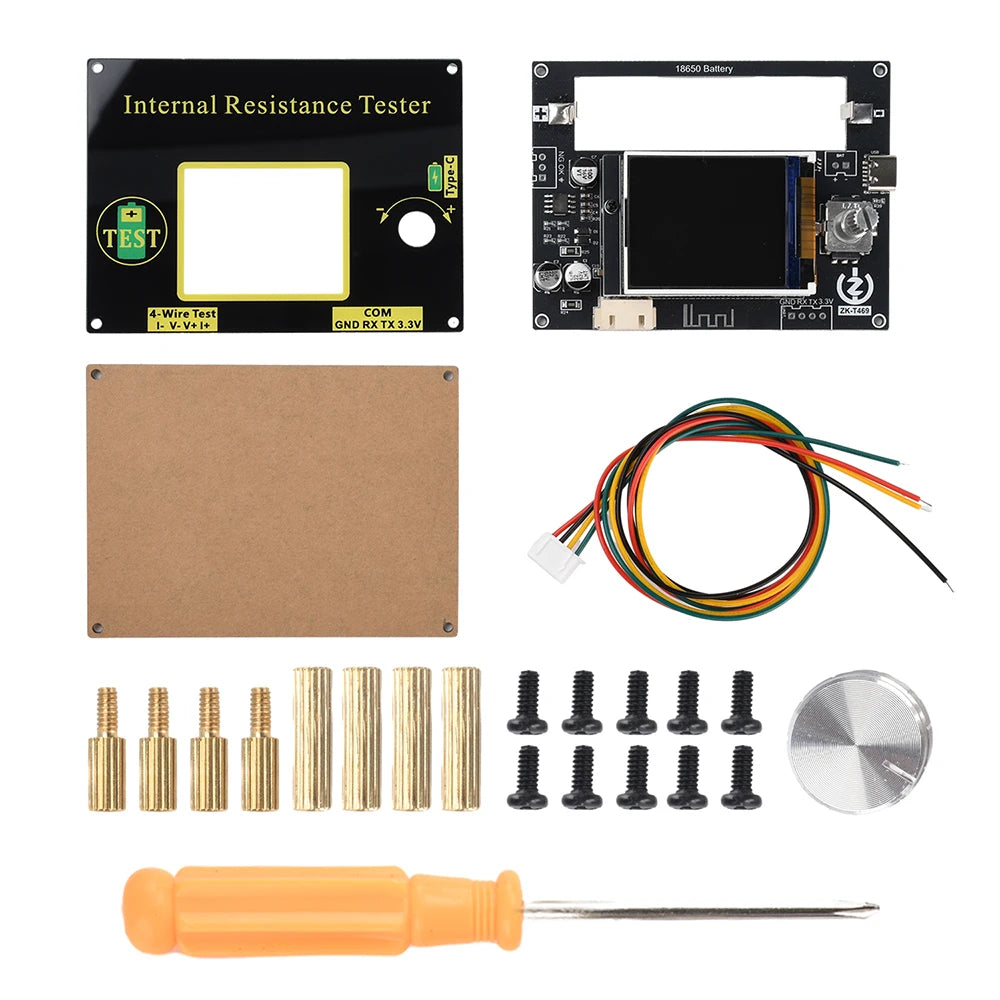 T469 Lithium Battery Voltage Internal Resistance tester High-precision DC 5V Bluetooth App AC 4-Wire Method for 18650 battery Oasis Select DC 5V