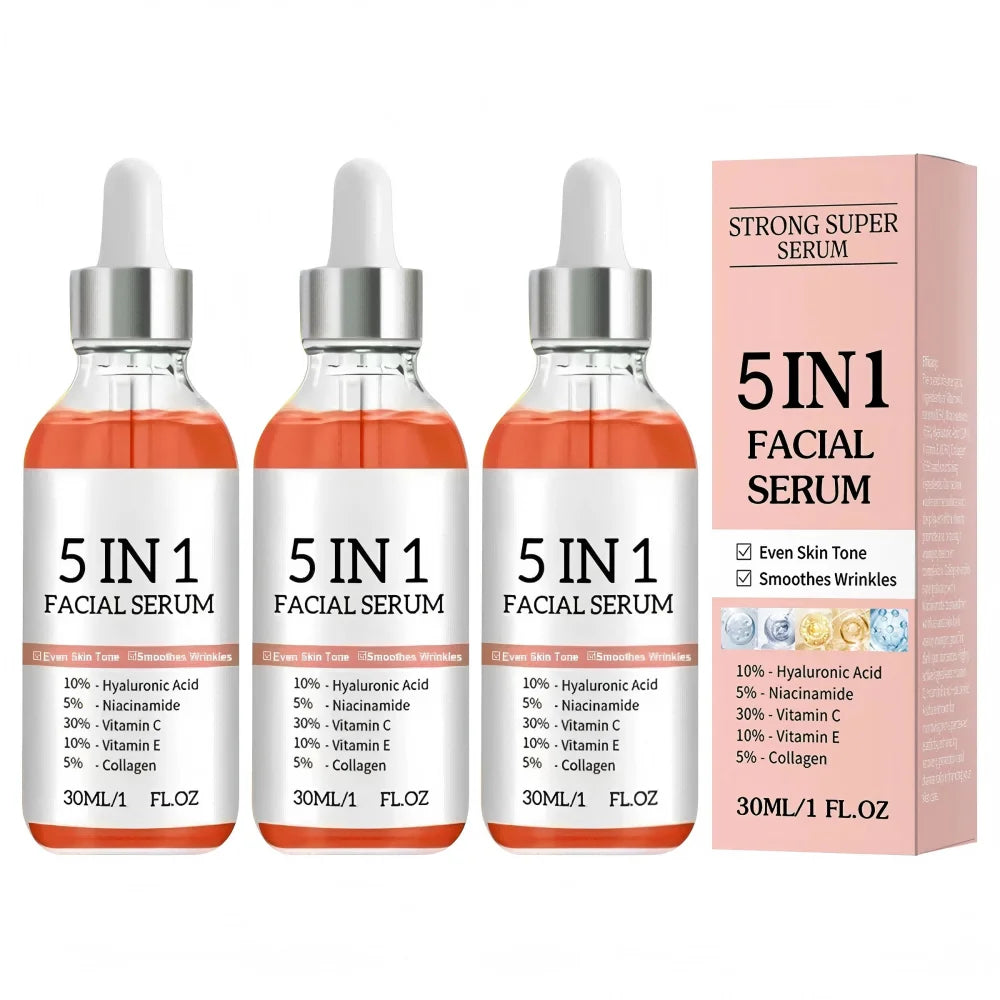 5-in-1 Vitamin C Face Serum – Niacinamide & Hyaluronic Acid