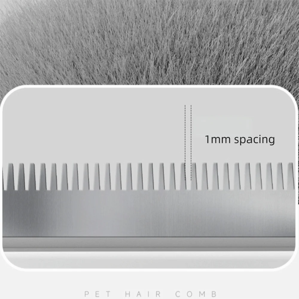 Anti-Knot Pet Grooming Comb | Fine Tooth Cat & Dog Detangler
