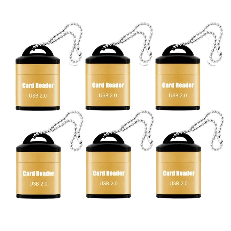 Mini High Speed USB 2.0 Card Reader TF Memory Card Adapter For Computer Desktop Laptop Notebooks USB Cartridge Oasis Select Gold 6pcs