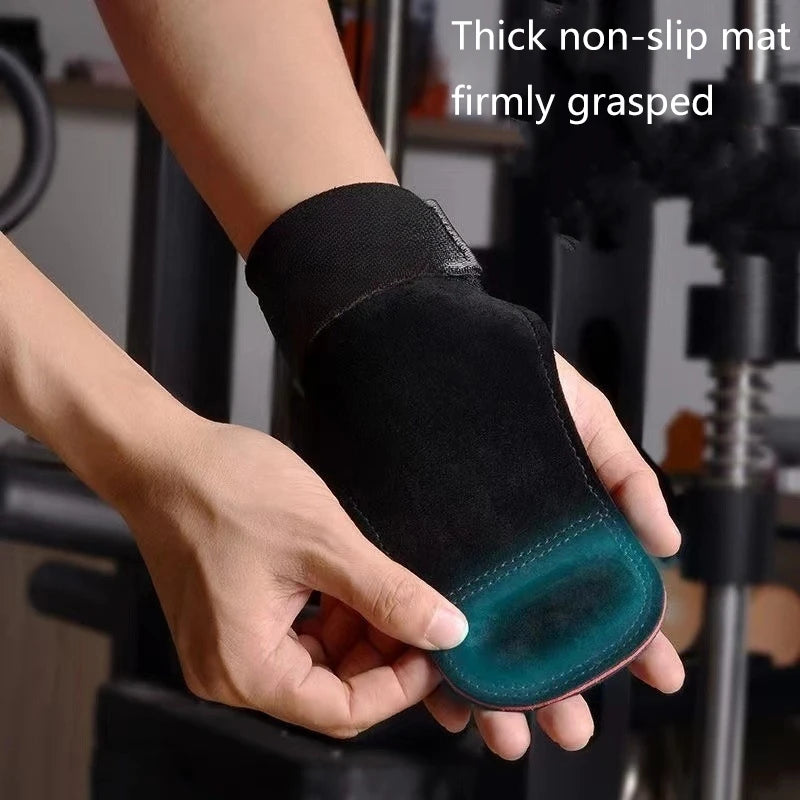 Double Layers Bench Press Weight Lifting Wrist Hooks Straps Deadlift Gloves Grip Pads For Fitness Gym Training Dumbbell Pull-Up Oasis Select