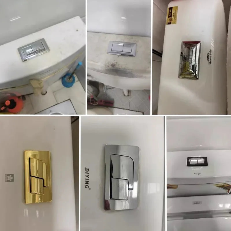 Toilet Drain Valve Dual Flush Tank Button Rectangular Toilet Water Saving Valve Drain Switch Button Bathroom Accessories Oasis Select