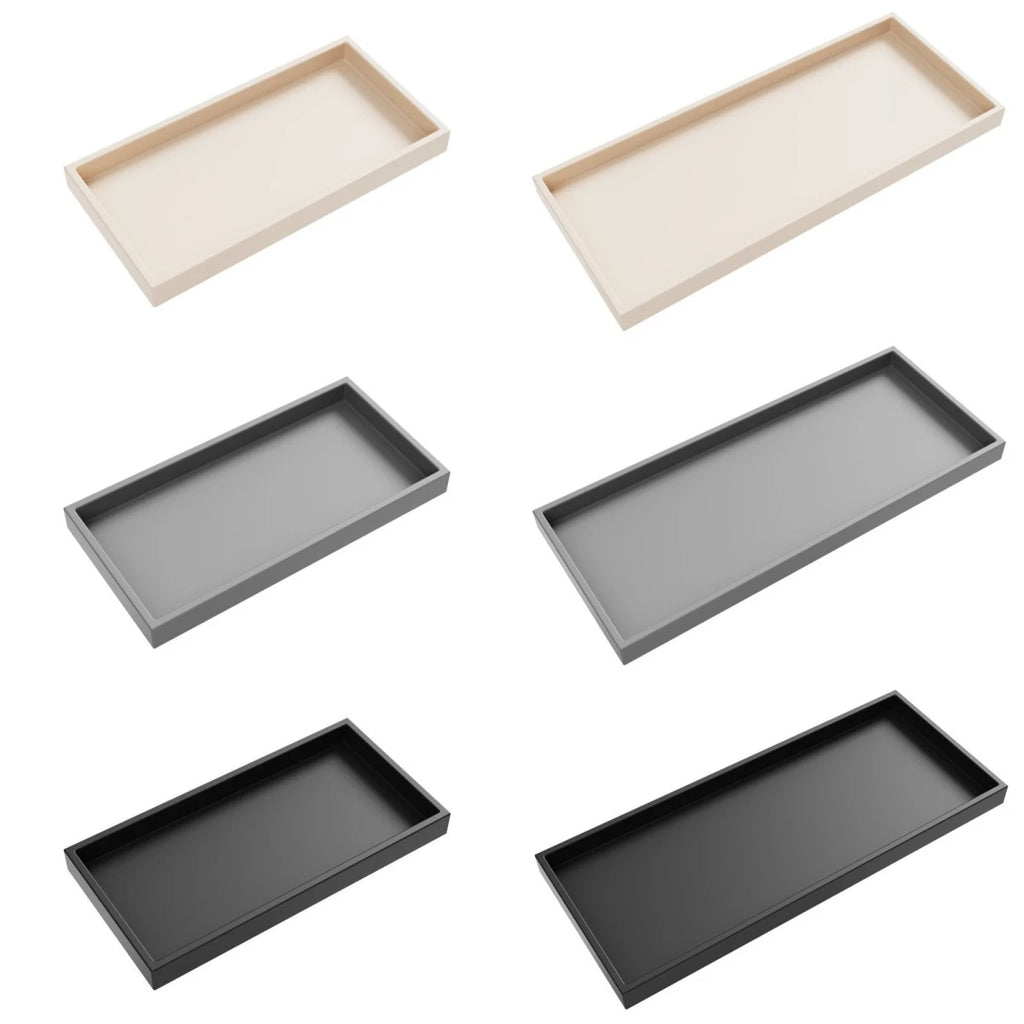 Bathroom Counter Tray Silicone Bathroom Vanity Tray Soap Dispenser Tray Countertop Storage For Dressing Tables Oasis Select