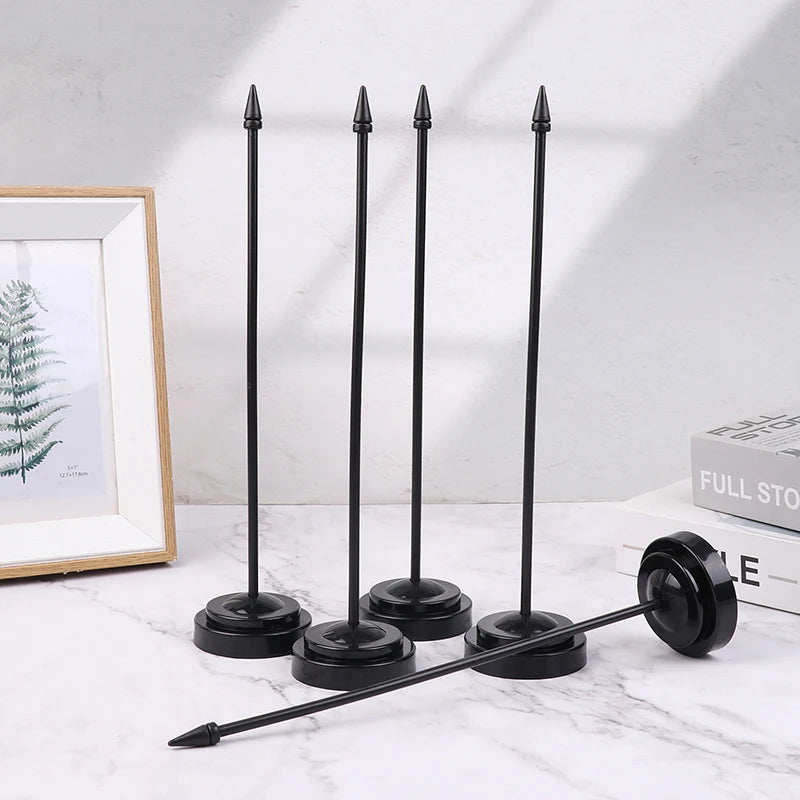5Pcs Nail-Free Flagpole Flag Support Stand Universal Flagpole Flag Display Holder Banner Pedestal Flag Holder Desk Flagpole Deco Oasis Select