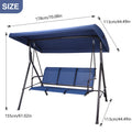 3-Seat Patio Porch Swing for Family Poolside Balcony Backyard W/ Adjustable Canopy Patio Swing Bench All Season Use for Outside Oasis Select Patio Porch Swing United States