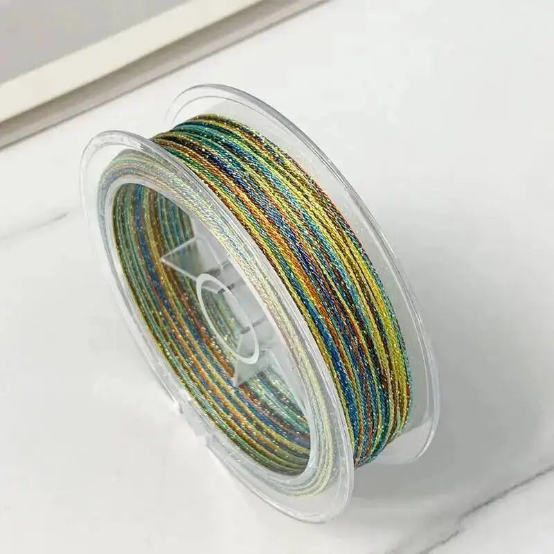 0.4MM Segment Dyed Starry Sky Thread 6-Strand Gradient Woven Rope DIY Bracelet Necklace Woven Iridescent Color Thread Oasis Select C57 0.4mm 50m