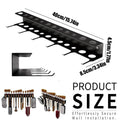 Detailing Brush Hanger Heavy-Duty Space Saving Cleaning Tool Storage with Hooks Car Wash Tool Storage for Work Garage Wash Home Oasis Select Black