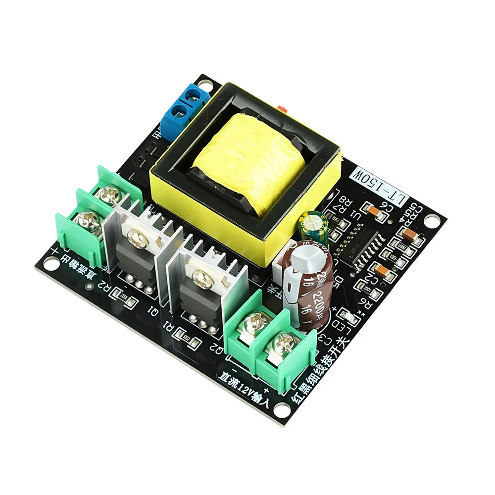 150W DC-AC Converter Booster Module 12V to 110V 200V 220V 280V 150W Inverter Boost Board Transformer Oasis Select Black