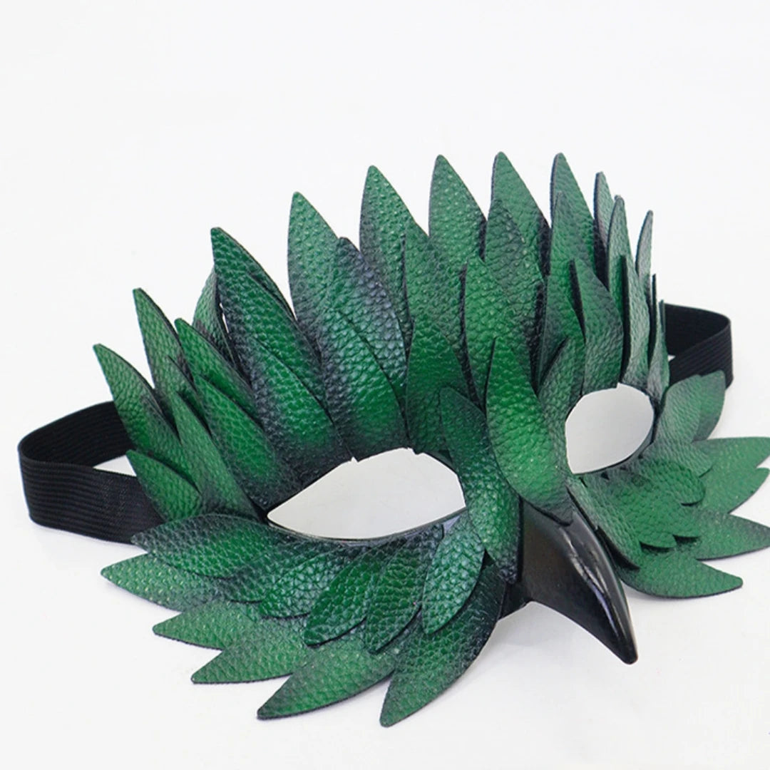 Elegant Feather Half Face Mask | Halloween & Masquerade