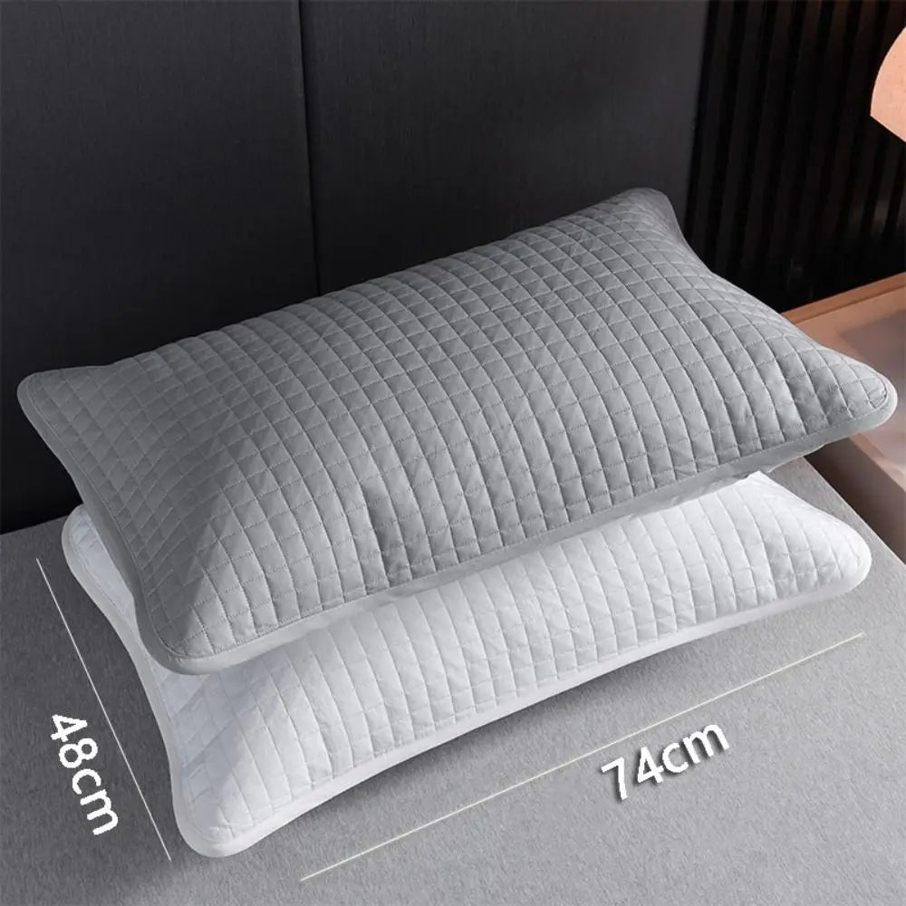 Comfortable Cotton Pillow Cover Isolation layer Anti Mite Pillow Case Protector Waterproof Head oil Pillowcase household Oasis Select