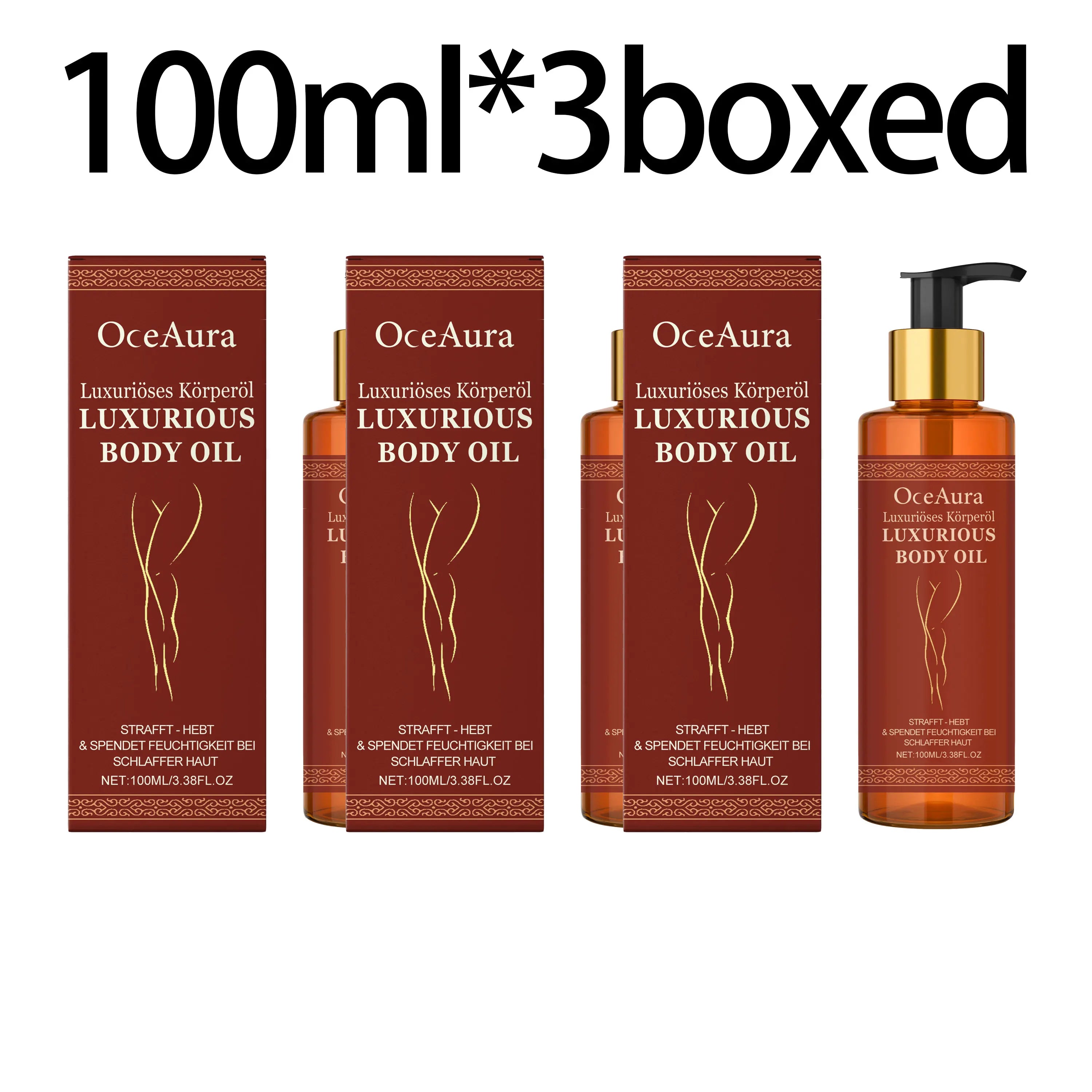 OceAura Firming Body Oil – Skin Tightening & Anti-Cellulite Firming Body Oil Oasis Select 100ml X 3boxed