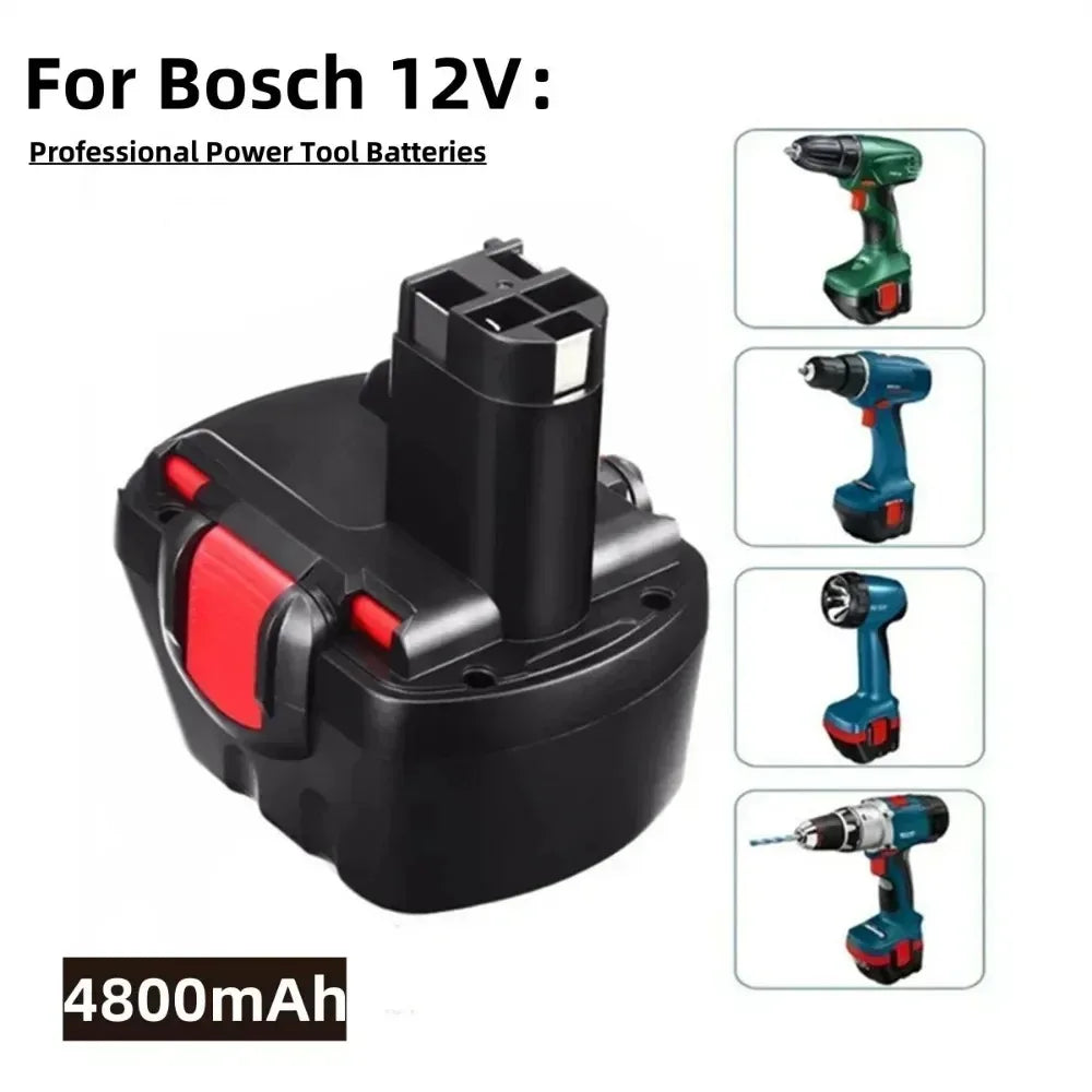 For BOSCH 12V Power Tool Battery for BAT043 BAT045 BAT120 GSR 12 VE-2 2607335709 2607335557 NiMH Battery 4800mAh 6800mAh 9800mAh Oasis Select