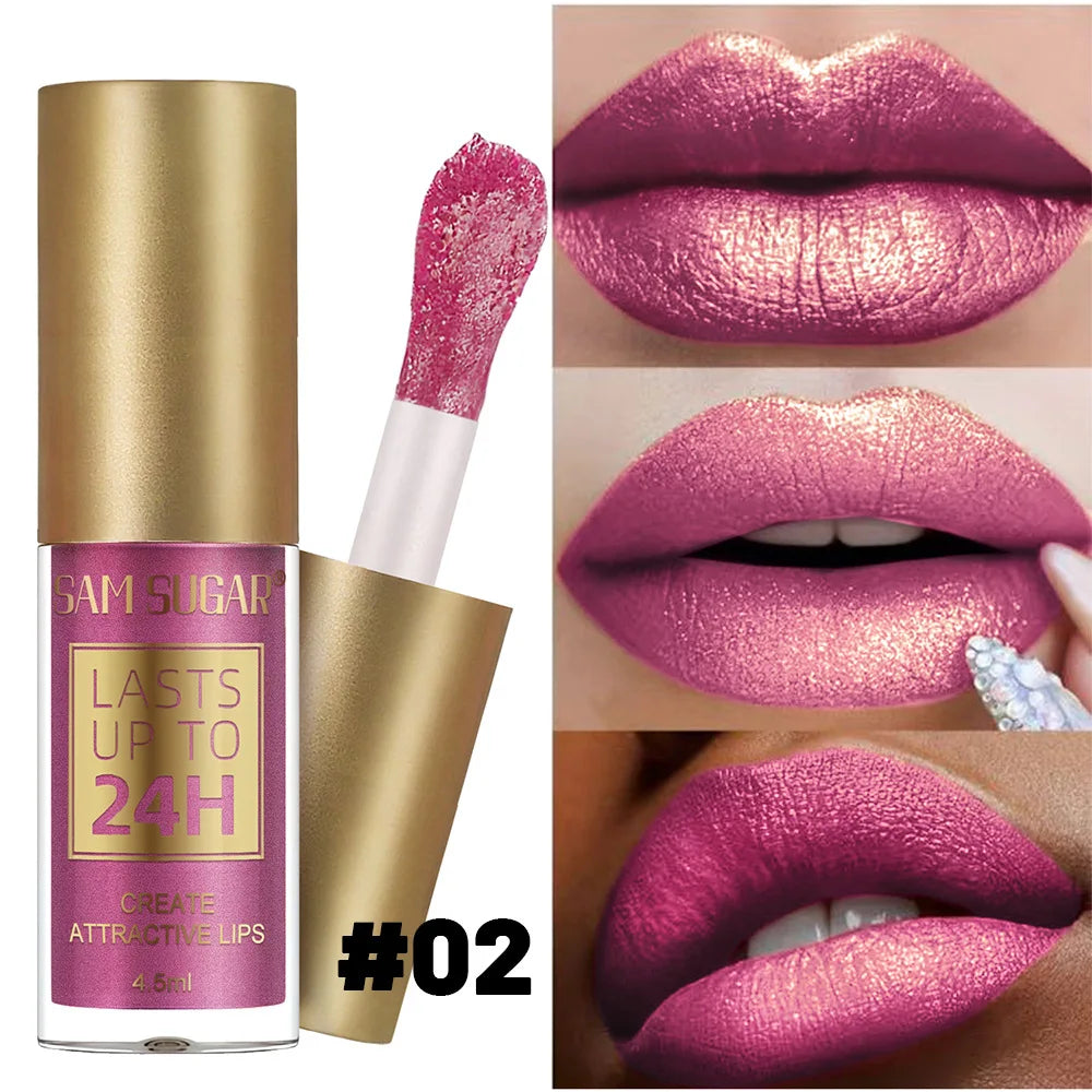 SAM SUGAR Chameleon Lip Gloss – 6 Shades Pearl Shine Waterproof