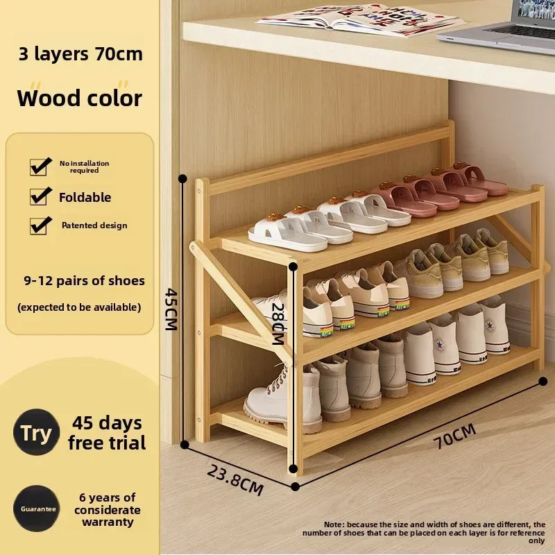 Simple Shoe Rack Household Door Dormitory Folding Installation