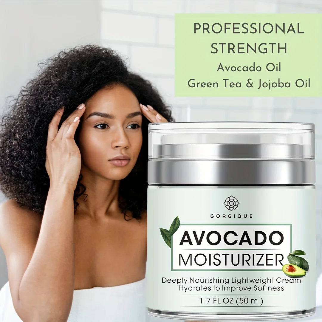 GORGIQUE Avocado Glow Moisturizer – Face, Neck & Décolleté