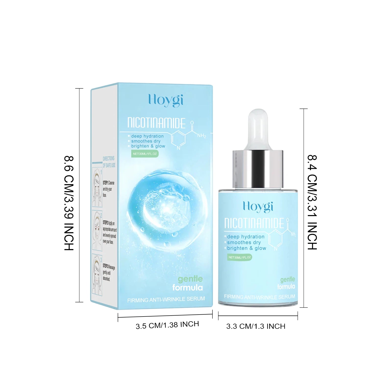 Firming Anti-Wrinkle Face Serum – Niacinamide & Hyaluronic Acid Anti-Wrinkle Face Serum Oasis Select 30ml Boxed