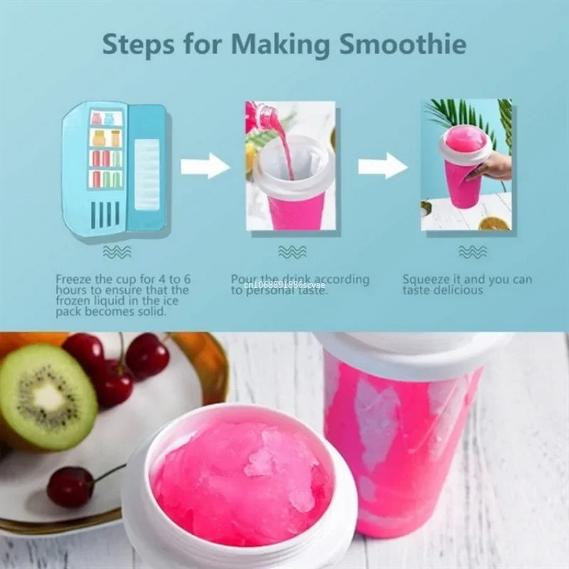 Quick-Frozen Slushy Maker Cup Large Capacity Slushy Cup For Homemade Smoothies Juice Ice Cream Summer Squeeze Beker Kitchen Tool Oasis Select