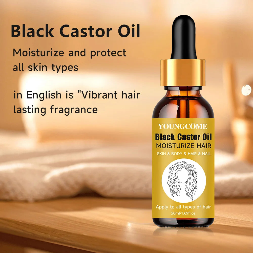 Jamaican Black Castor Oil - Cold Pressed in Bottles for Hair Growth, Eyebrow Nourishment Skin Hair Oasis Select