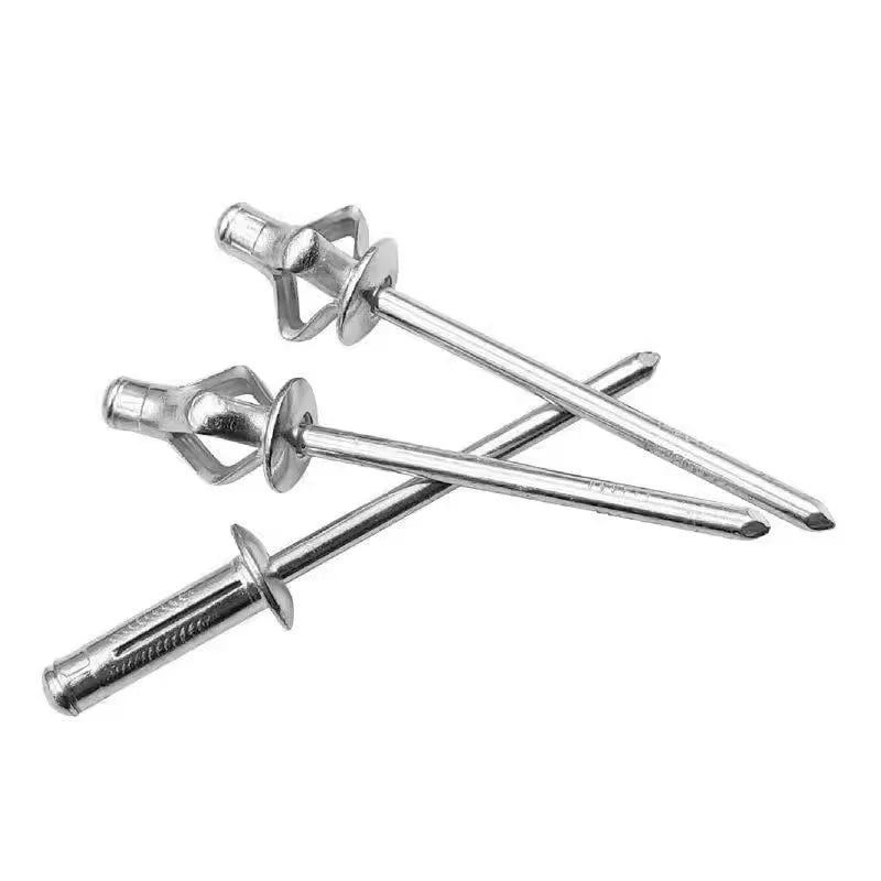 50pcs Silver Folding Blind Rivet Aluminium Alloy Rivet Fold Type 3.2mm 4.0mm 4.8mm Soft or Plastic Material Oasis Select