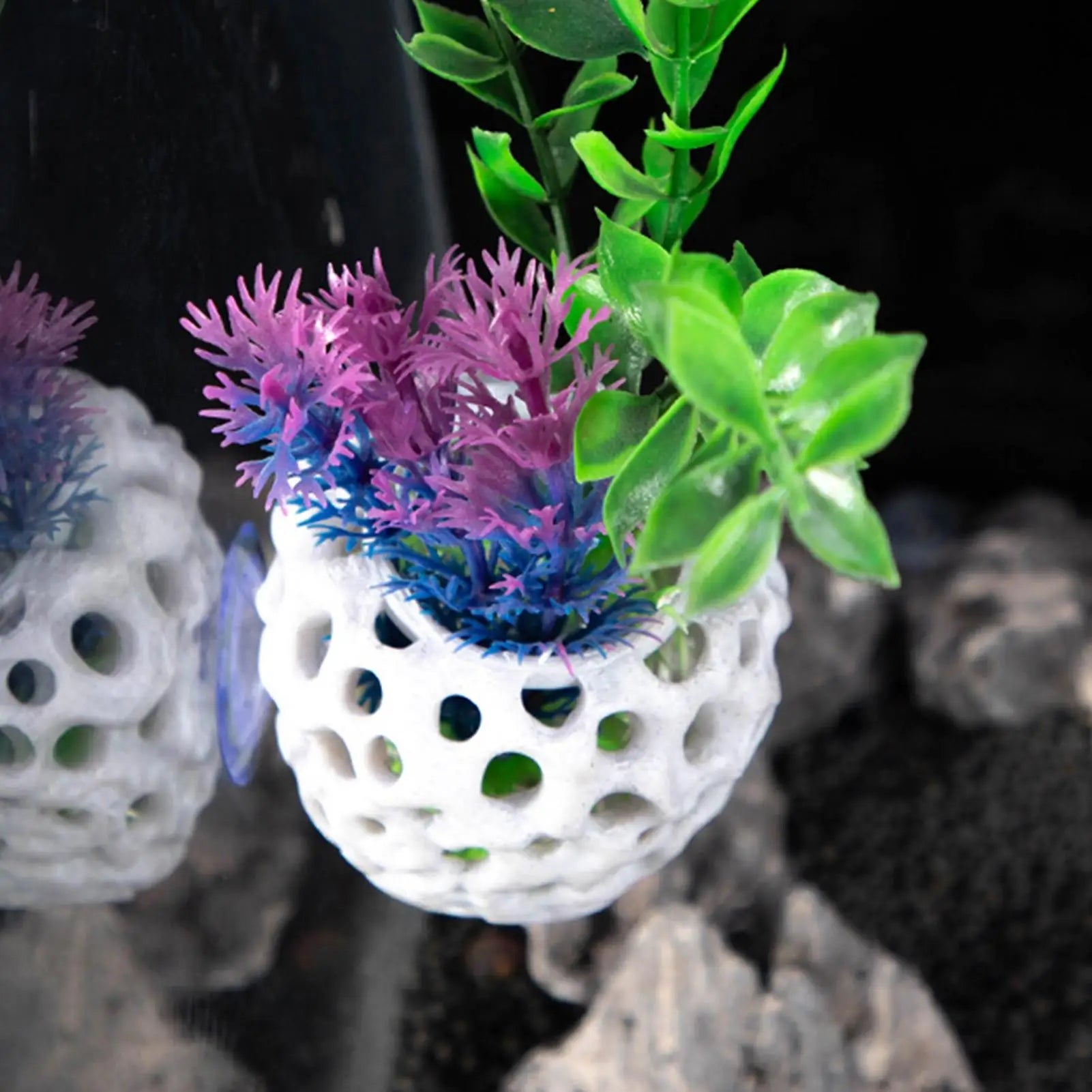 Simulated Porous Coral Stone Aquarium Hides Shelter House Small Fish Tank Decoration Aquaculture Shrimp Cave Pet Supplies Oasis Select