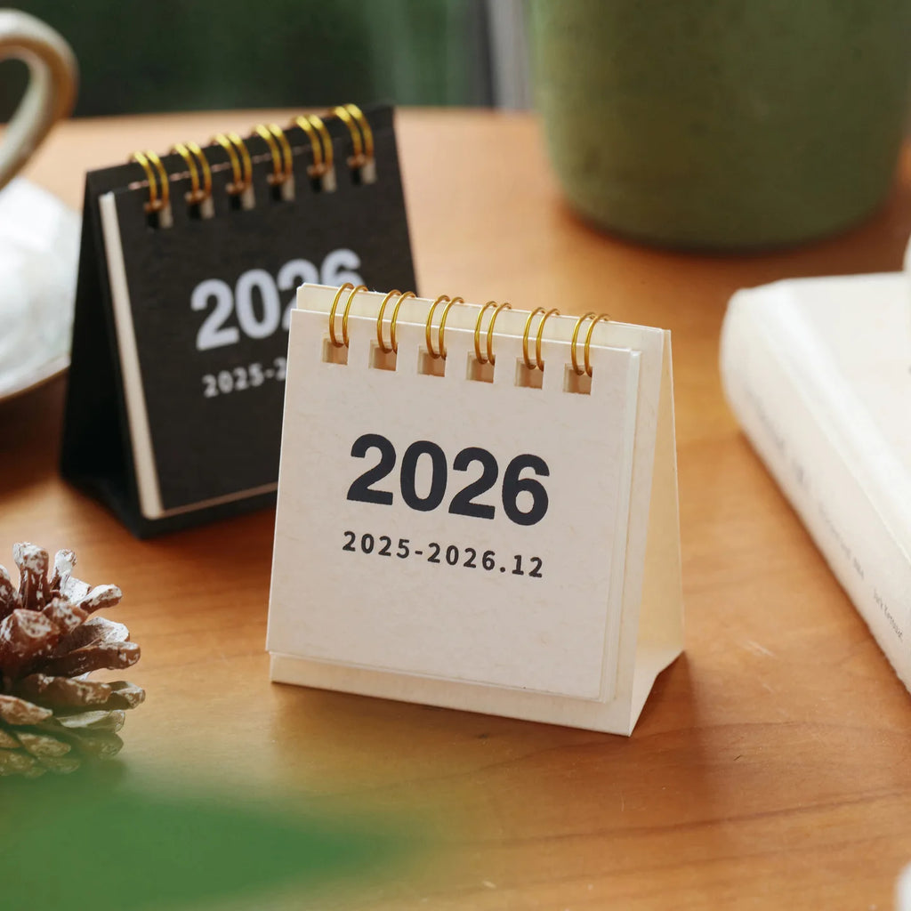 2026 Mini Desktop Calendar Creative Planning Desk Calendar for School, Dormitory, Room, Desktop Decoration, Office Stationery Oasis Select