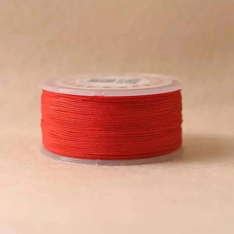 0.8 mm 65m Nylon Cord Thread DIY Tassels Beading String Thread Chinese Knot Macrame Cord Bracelet Braided String Oasis Select 8. Bright Red 0.8mm 65m