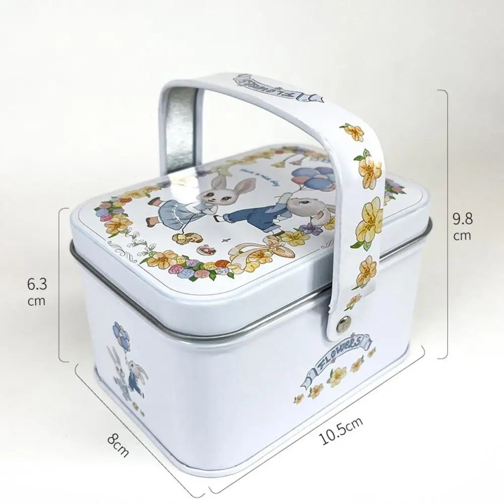 Tinplate Candy Box Kids Gifts Small Tin Box Cookie Box Portable Rabbit Gift Box for Birthday Wedding Party Decoration Oasis Select Balloon B Other