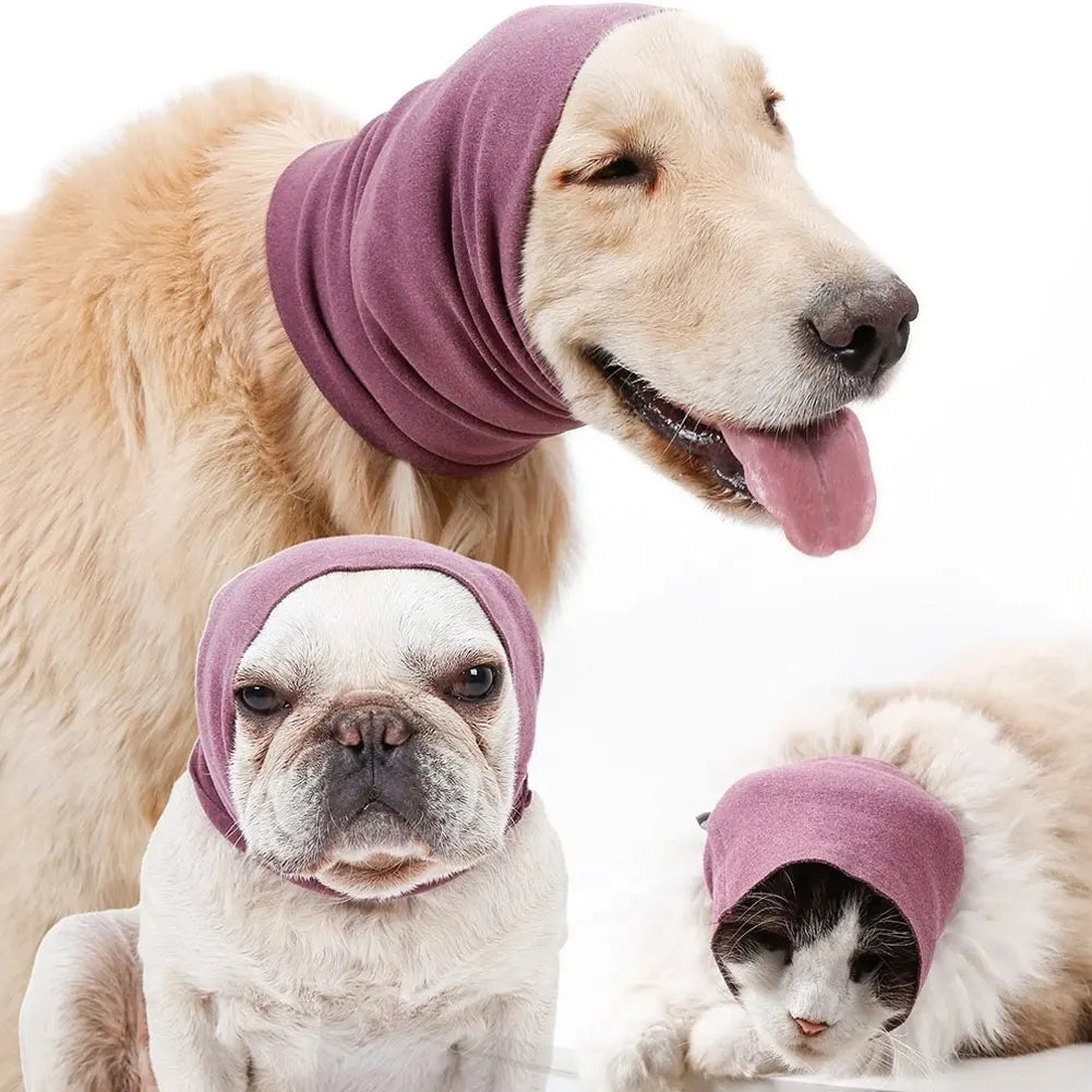 Pet Winter Warm Ears Cover Soundproof Scarf Breathable Calming Dog Ears Cover Anti-noise Earmuffs Dog Hood Earmuffs Pet Headgear Oasis Select