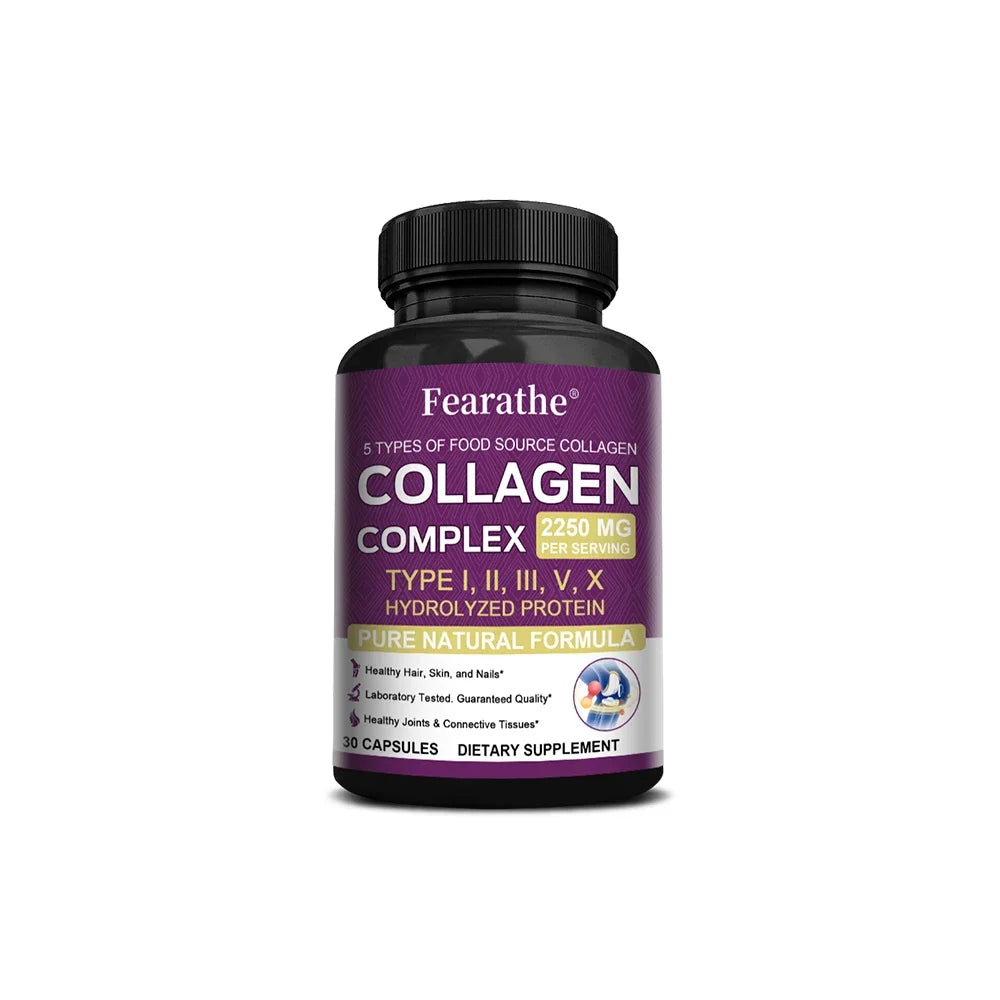 Multi-Collagen Capsules Types I II III V X – Skin, Hair & Nails