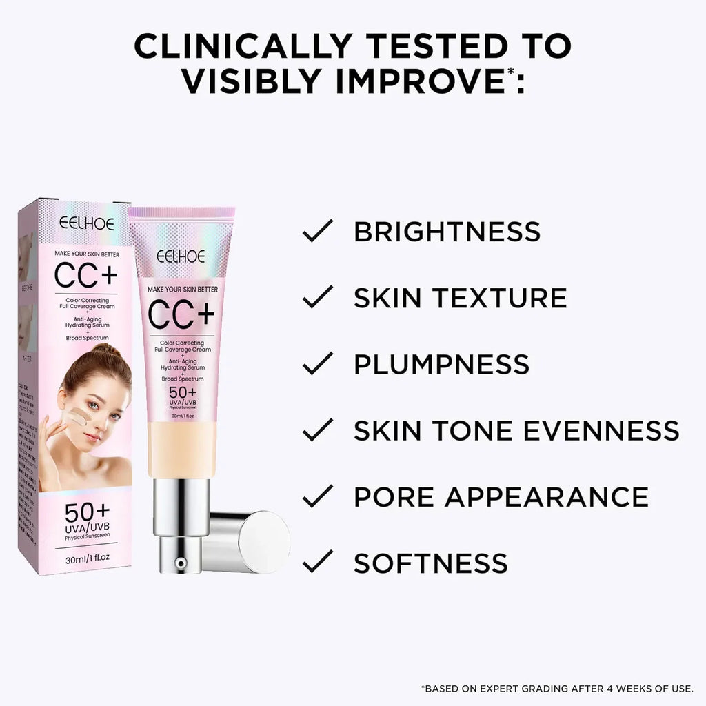 1/2/3pcs CC Cream Foundation Waterproof Brighten Moisturizing Foundation Concealer Oil-Control Long Lasting Spf 50 Makeup Oasis Select
