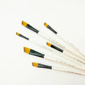 Angular Paint Brushes,6 PCS Different Size Professional Angled Paint Brush for Acrylic Watercolor Gouache Oil Painting,Highly Ab Oasis Select WHITE