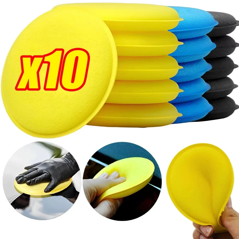 5/10pcs Car Foam Sponge Wax Applicator Cleaning Detailing Pads Car Waxing Polishing Pad Home Car Wash Care 10cm Car Cleaning Kit Oasis Select