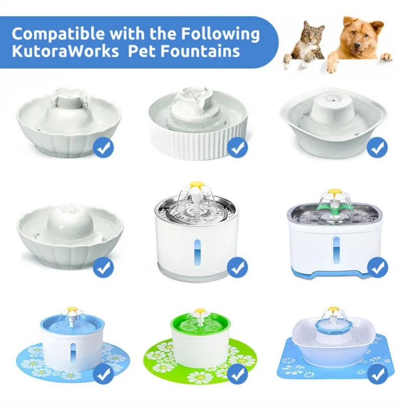 Pet USB Water Pump LED Light Pet Cat Water Fountain Motor Accessories Replacement for Cat Flowers Drinking Bowl Water Dispenser Oasis Select