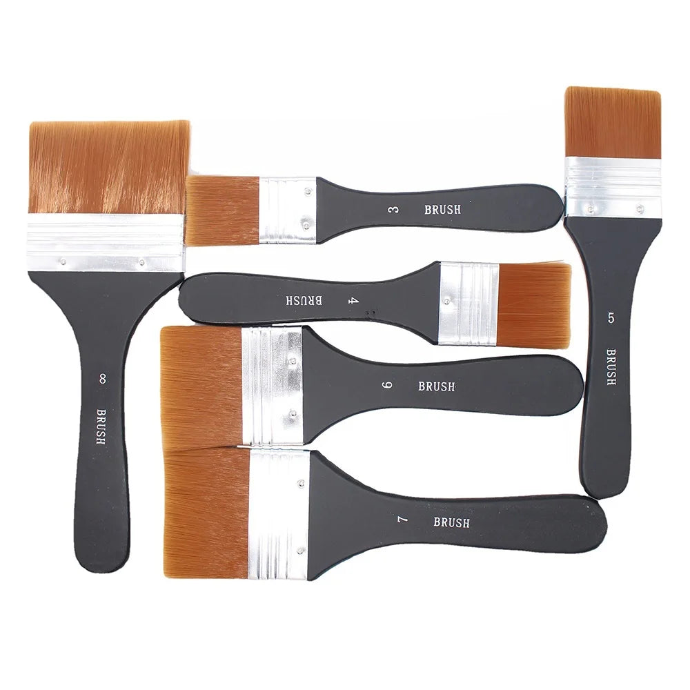 1/3/4/7Pcs Flat Paint Brushes for Acrylic Painting, Oil Art Paint Brushes Set, Craft Paint Brushes for Applying Gesso, Acrylic P Oasis Select
