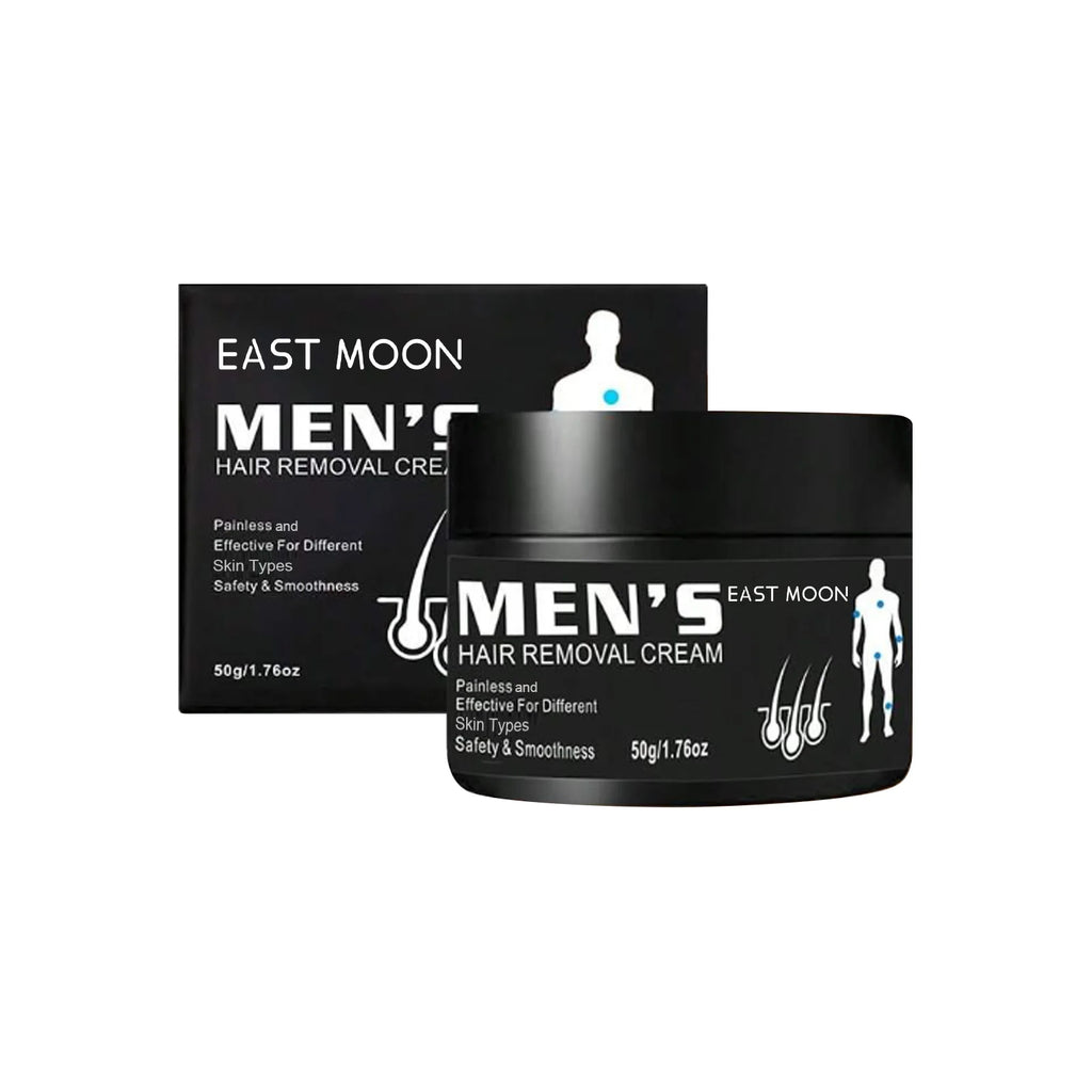 East Moon Men's Aloe Hair Removal Cream – Painless & Gentle Hair Removal Cream Oasis Select 50g boxed 1