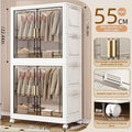 Foldable plastic storage box, simple wardrobe for home bedroom closet toy storage cabinet, no installation required Oasis Select 55cm 2 Large