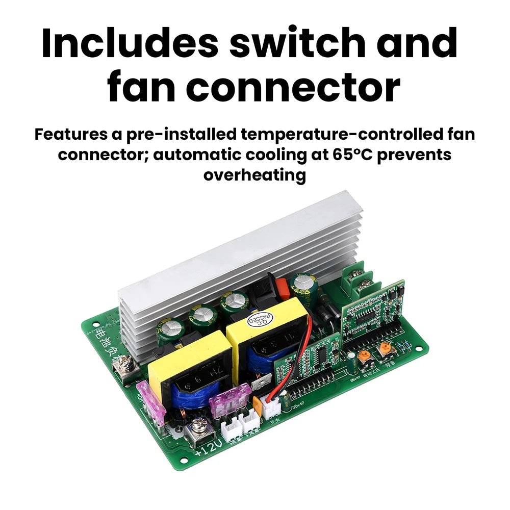 High-Power 500W DC 12-14.5V to AC 220V Inverter Module with Switch and Fan Interface DC-AC Step-Up Module Oasis Select