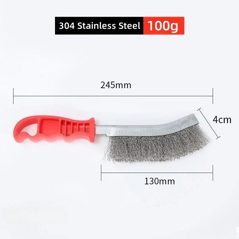 1pc Wire Brushe Brass Plated Steel Wire Stainless Steel Wire Brush Grill Cleaner BBQ Grill Steel Wire Brush Cleaning Tools Oasis Select