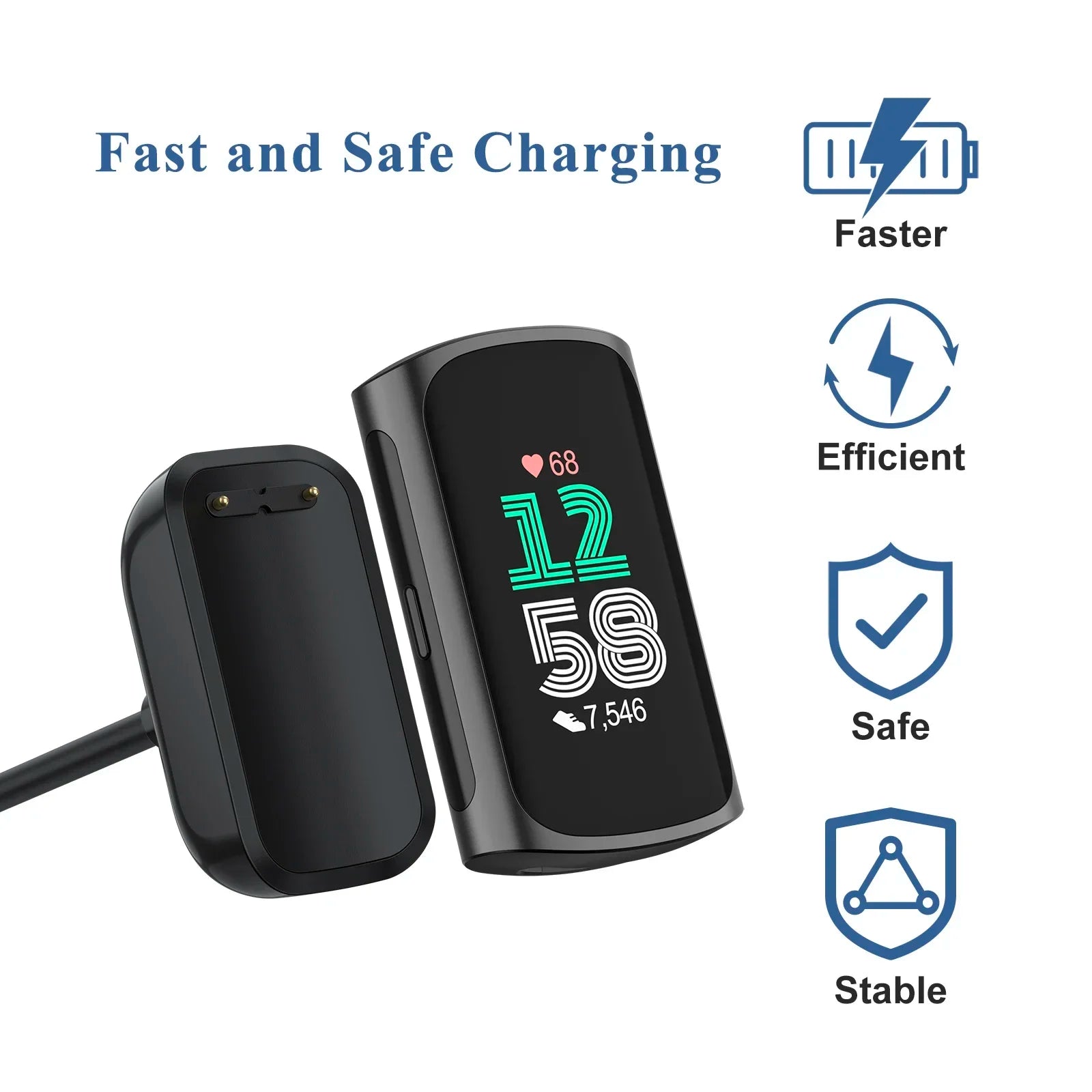 USB-C Magnetic Charger for Fitbit Charge 5, Charge 6 & Luxe Smartwatch Charger Oasis Select