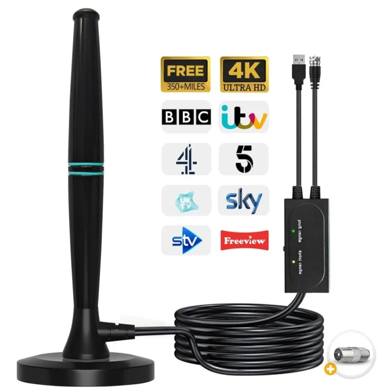 Digital TV Antenna ATSC DTMB Terrestrial Wave Compatible Set-Top Box DVB-T Cross-Border Terrestrial TV Antenna Oasis Select Blue