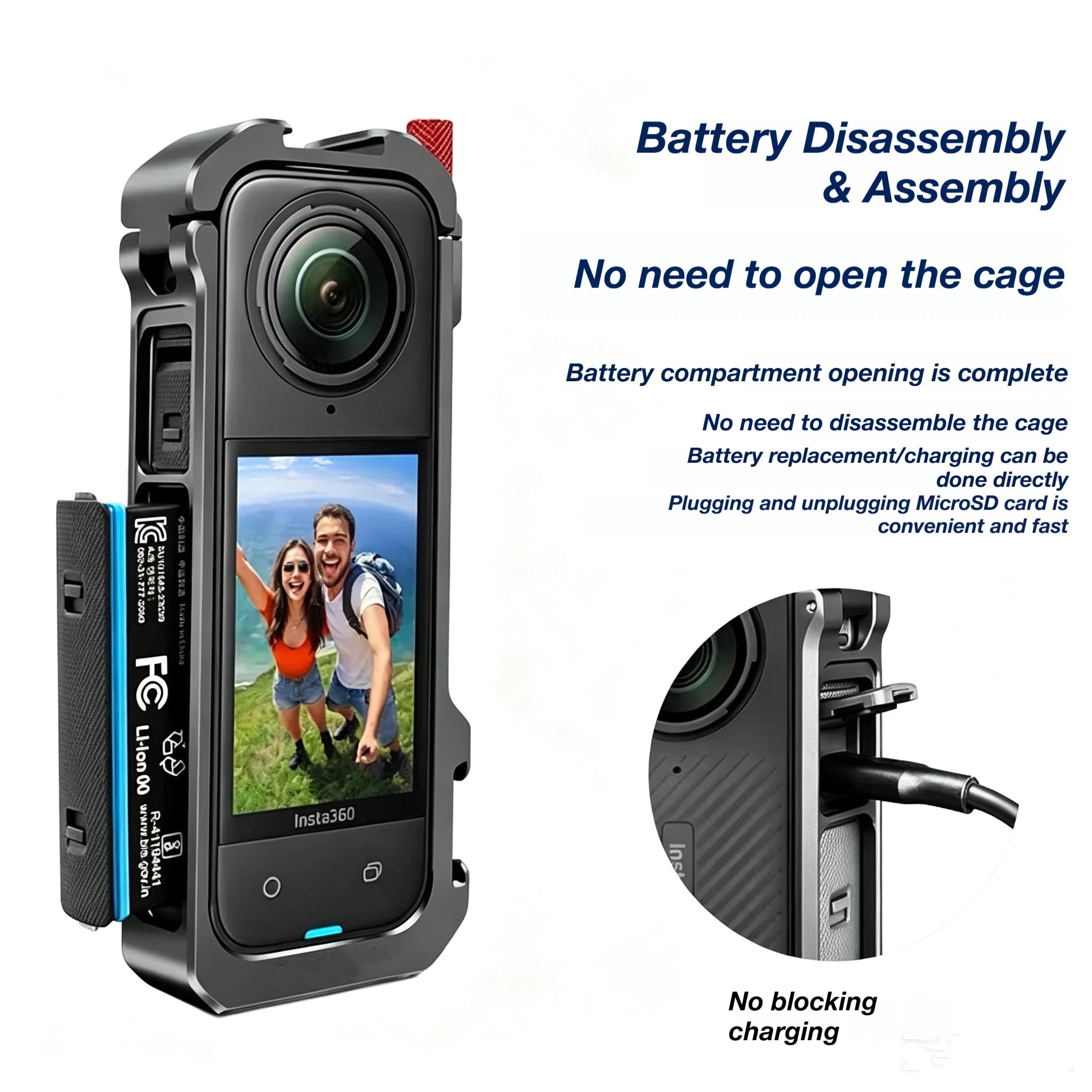 Aluminum Cage & Lens Cover for Insta360 X4 / X5 Camera