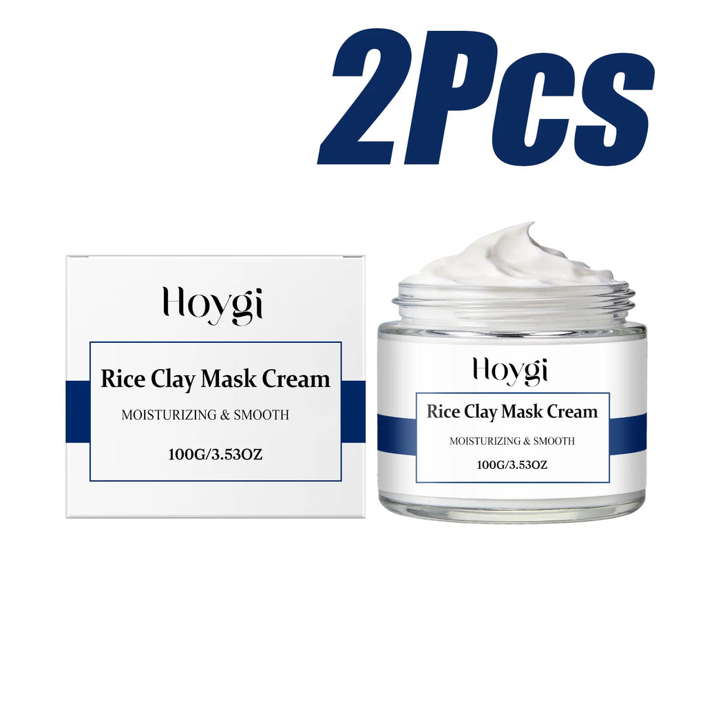 Hoygi Rice Clay Mask – Brightening, Pore Cleansing & Hydrating Clay Face Mask Oasis Select 2 x 100g Boxed