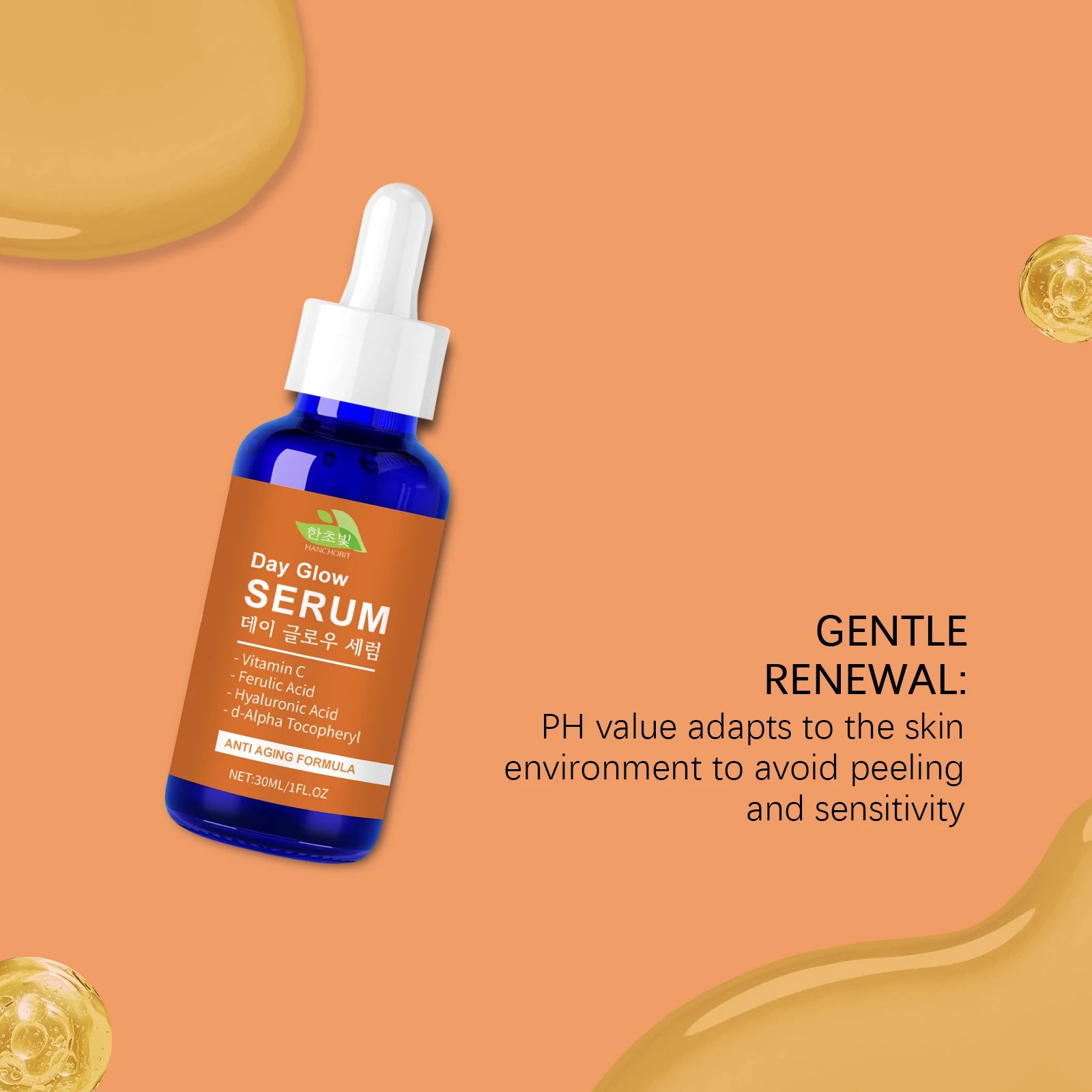 Vitamin C and Hyaluronic Acid Serum - Moisturizes, Brightens Skin, Improves Facial Dullness, and Replenishes Moisture Oasis Select