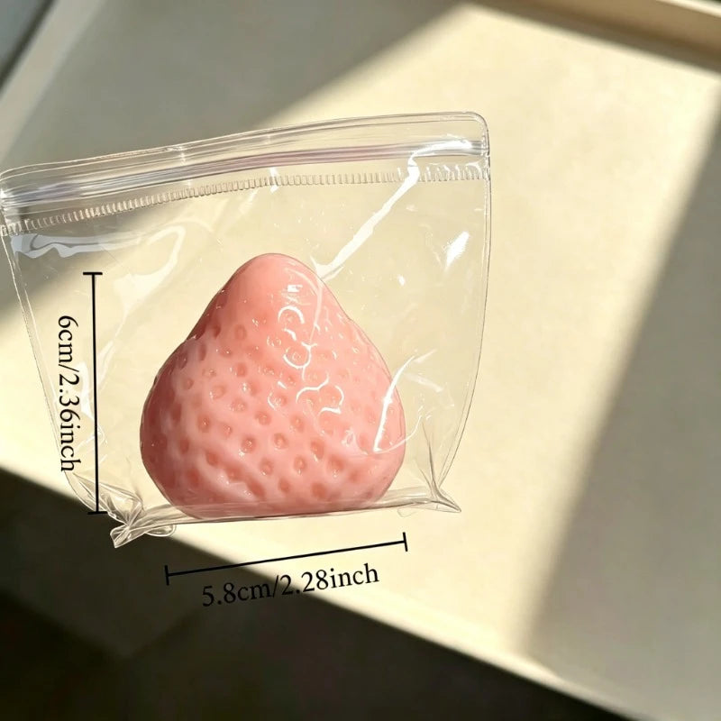 Soft Strawberry Squishy Fidget Toy Slow Rising Squeeze Stress Relief Toy Portable Gift for Children Adults Party & Office Use Oasis Select Pink 1pcs