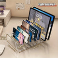 Desktop Phone And Tablet Stand Clear Acrylic Holder Multiple Device Charging Display Organizer Rack Multi Desk Office Storage Oasis Select 8 Slot Holder