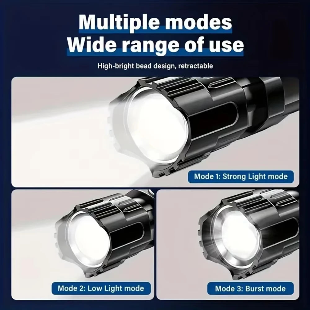 ZHIYU 1600 Lumen LED Zoomable Rechargeable Tactical Flashlight