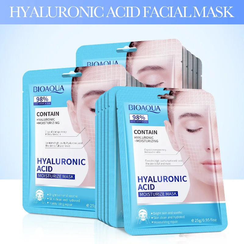BIOAQUA 10-Pack Hyaluronic Acid Retinol Collagen Face Masks Facial Sheet Mask Oasis Select Hyaluronic Acid 10p