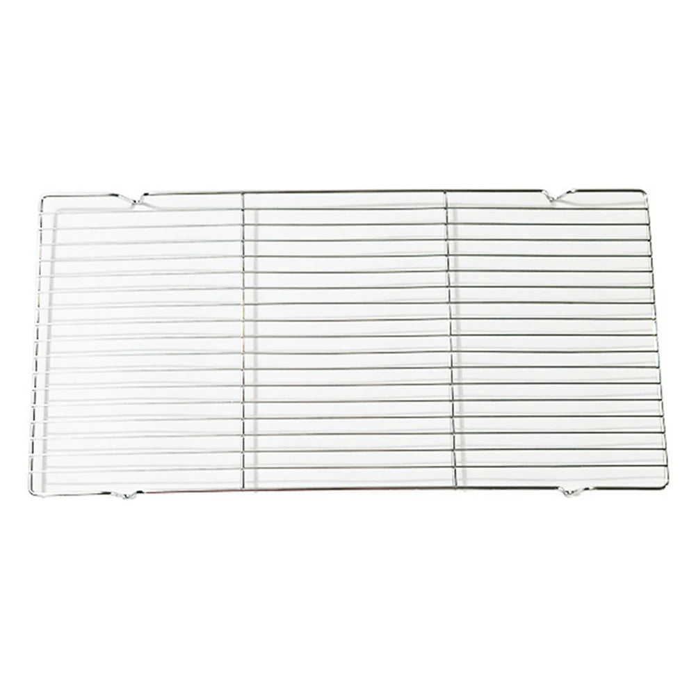 1pc Stainless Steel Mat Net Grid Shape Rectangle Grill Grilling Mesh Net BBQ Tools Picnic Outdoor Travel Barbecue Tool Accessory Oasis Select L
